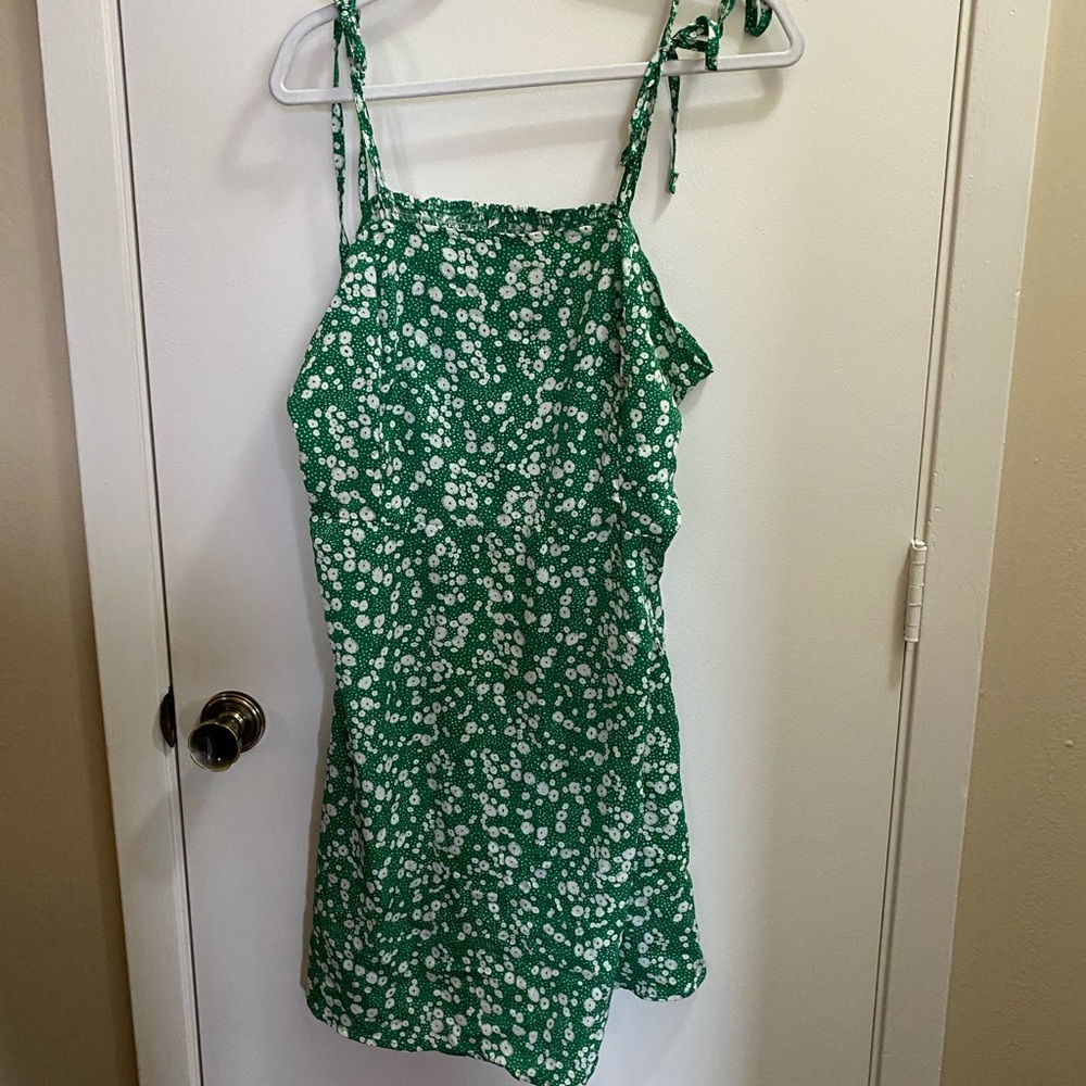 Green flower sundress